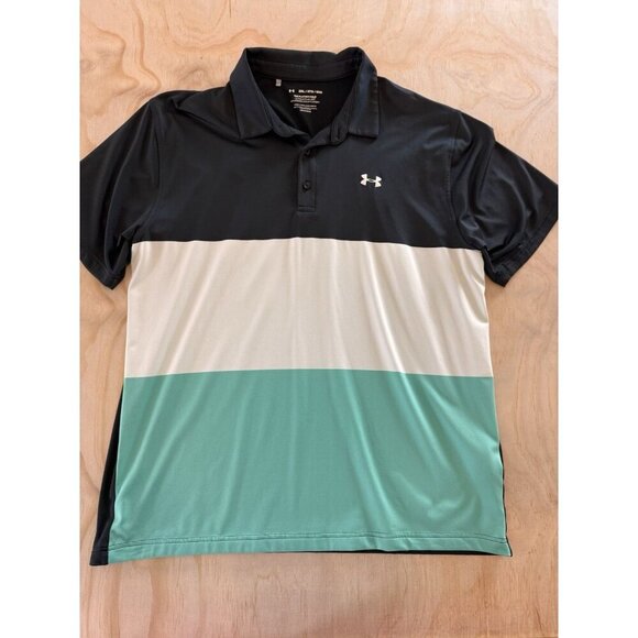 Under Armour The Playoff Polo Shirt Men’s 2XL Colorblock HeatGear Loose Fit $60 - Picture 1 of 12